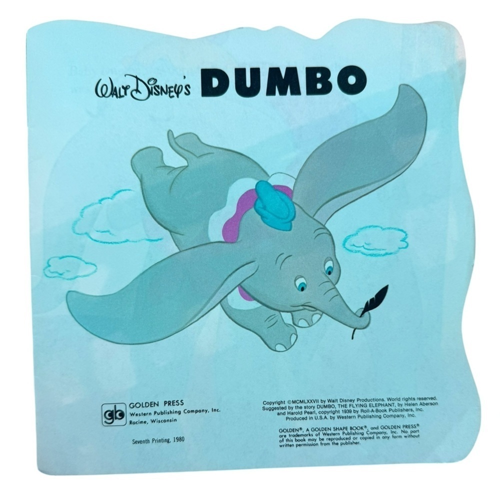 VTG DISNEY DUMBO paperback book with Colorful Balloons picture book elephant - Picture 4 of 7